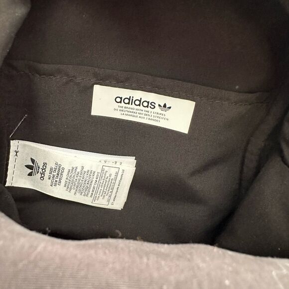 Adidas Black Mini Backpack Textured Croc Print Lightweight Faux Leather - Picture 8 of 10